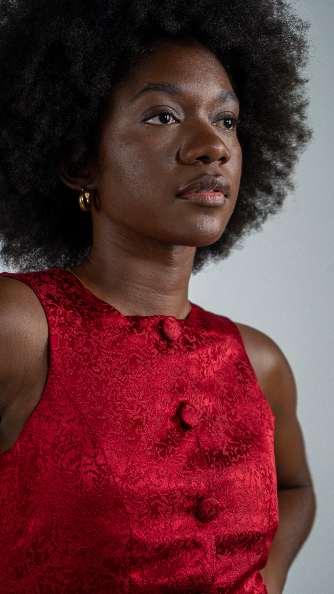 Haut Sayra – Jacquard rouge