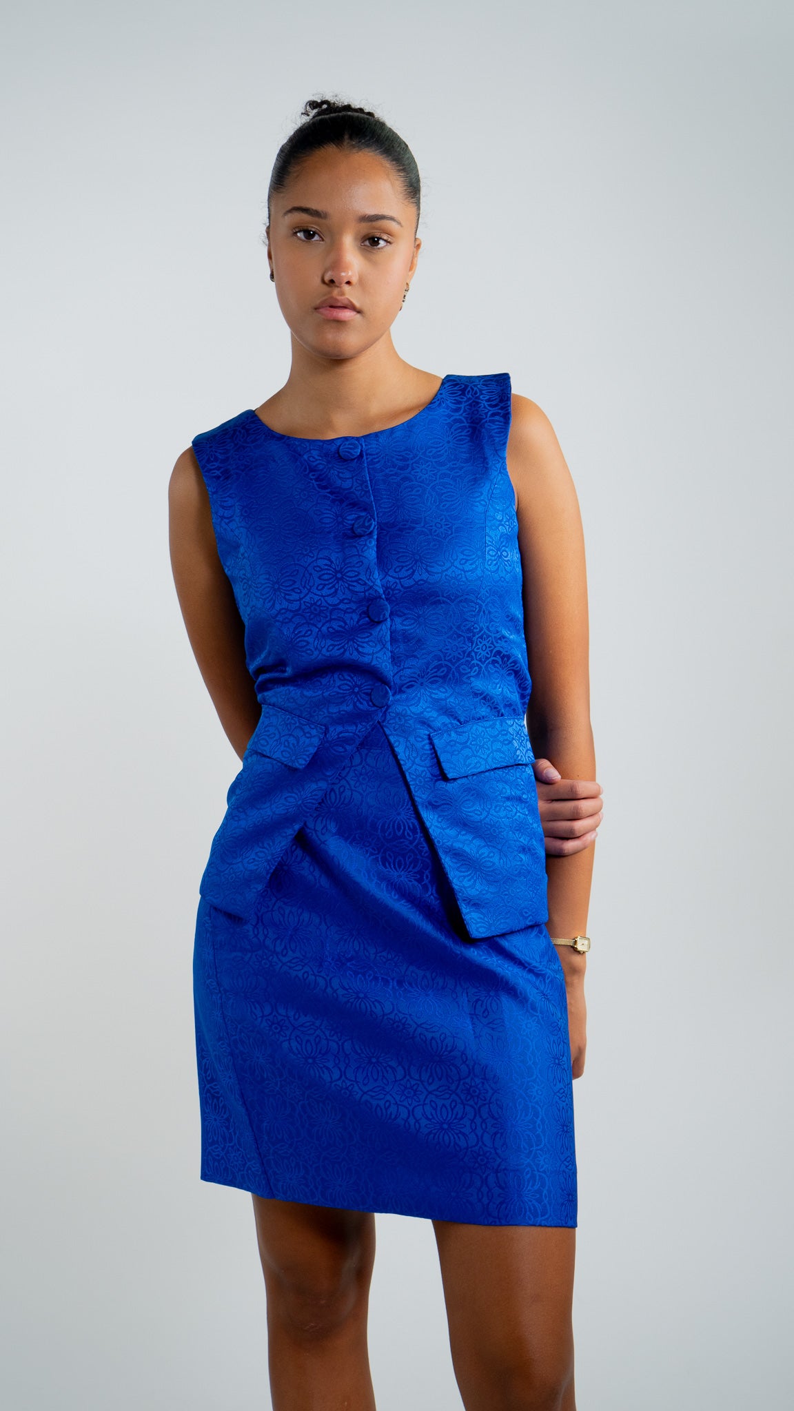 Jupe Sayra – Jacquard bleu